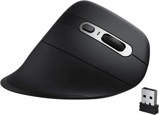 Main image of Rechargeable Ergonomic Mouse Vertical Wireless 2.4GHz 2400DPI Bluetooth Mouse for Laptop, Tablet, PC, Mac, Windows 7/8/10, Android iOS