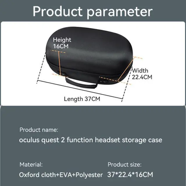 Alt view image 7 of 7 - Portable Storage Bag For Oculus Quest 2 For BOBOVR M2 Strap Halo Strap waterproof Improvements VR Accessories cases