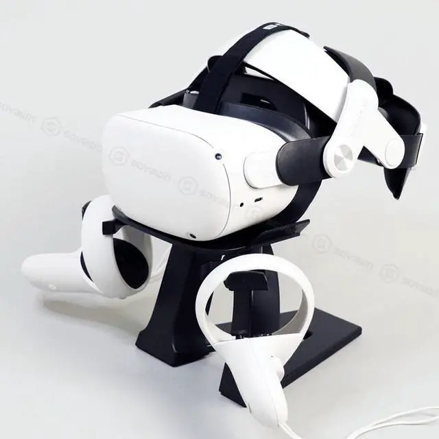 Alt view image 2 of 6 - VR Stand For Oculus Quest 2 Headset Display Holder Station Game Controller Stand For Oculus Go Rift Quest 1/2 VR Accessories