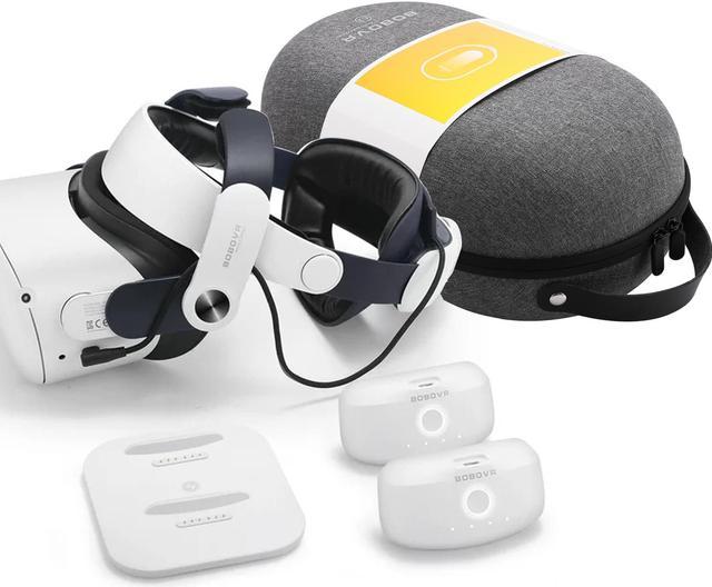 BOBOVR M2 Plus Head Strap Twin Battery Combo Accessories,Compatible with  Quest 2,Dual Battery Pack + Magnetic Charging Dock
