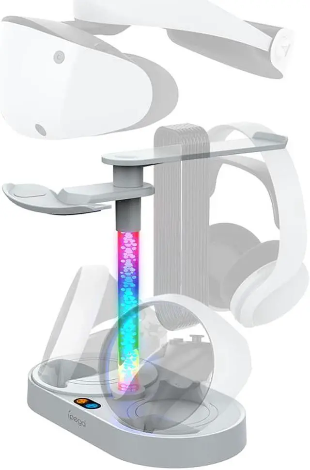 Main image of PS VR2 magnetic rainbow charging stand can be stored glasses headphones PSVR2 handle seat charger with dazzling RGB lights