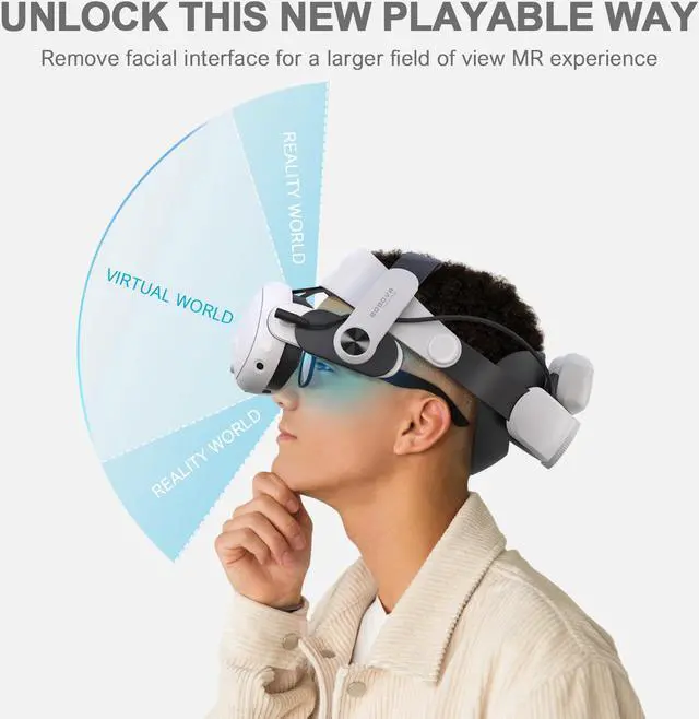 Alt view image 4 of 7 - BOBOVR M3 PRO Battery Strap compatible with Oculus Quest 3