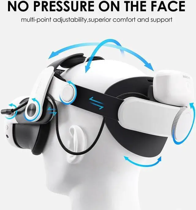 Alt view image 3 of 7 - BOBOVR M3 Pro Battery Head Strap Compatible with Oculus
Quest 3S / 3  Elite Halo Strap 5200mAh 2 Batteries and 1 charging
dock for Meta Quest 3S / 3  VR Accessories