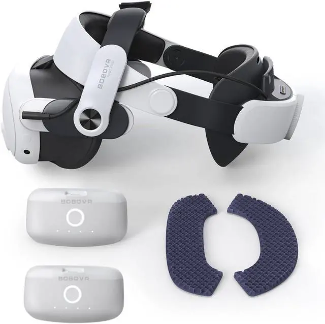 Main image of BOBOVR M3 PRO Comfort Battery Head Strap Compatible with Meta Quest 3S / 3  Replacement of Elite Strap Enhanced Playtime and Support and Two 5200mAh Batteries