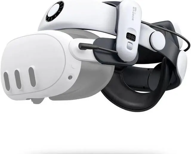 Alt view image 7 of 12 - BOBOVR S3 Pro Super Strap Compatible with Meta Quest 3 with Head Air Conditioning 10000mah Brand New Battery System VR Accessory