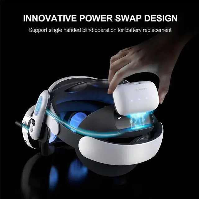 Alt view image 3 of 7 - BOBOVR S3 Pro Battery Head Strap for Meta Quest 3 and TWO B100 Batteries For Meta Quest 3S / 3