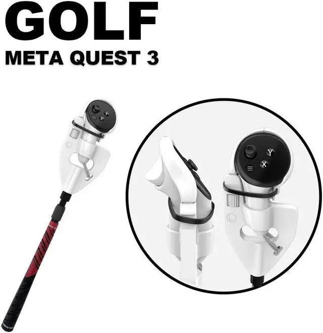 Alt view image 2 of 7 - Sovawin VR Golf Club Handle Attachment For Meta Quest 3/Pro Controller Accessories for Golf+ Golf5 eClub to Enhance VR Game Experience