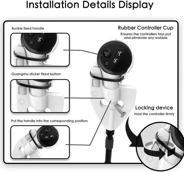 Alt view image 3 of 7 - Sovawin VR Golf Club Handle Attachment For Meta Quest 3/Pro Controller Accessories for Golf+ Golf5 eClub to Enhance VR Game Experience
