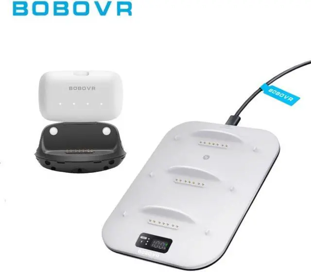 Main image of BOBOVR BD3 Super Charging Dock Provide 30W Fast Charging for B100 Plus B100U Upgrade Kit for M1-3 Head Strap 10000mah Battery Dock for VR accessories