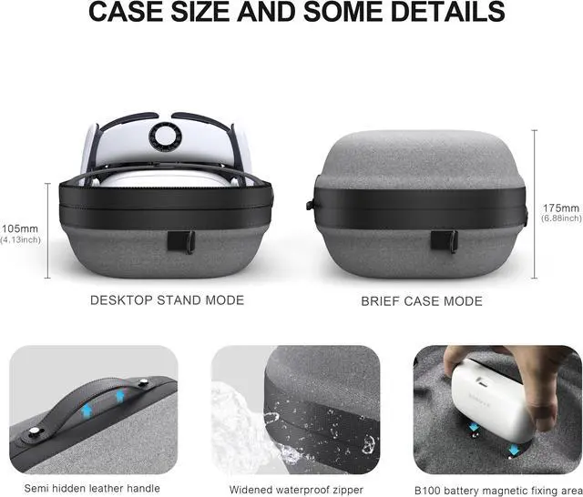 Alt view image 3 of 6 - BOBOVR C3 Carrying Case Designed for Meta Quest 3 and BOBOVR S3PRO Head Strap Sling Case for Extended Travel VR Accessories
