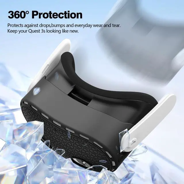 Alt view image 3 of 7 - SOVAWIN Silicone Protective Cover Shell Case 7 IN 1 For Meta Quest 3S VR Headset