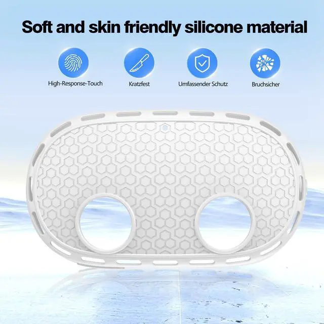 Alt view image 2 of 7 - SOVAWIN Silicone Protective Cover Shell Case 7 IN 1 For Meta Quest 3S VR Headset White