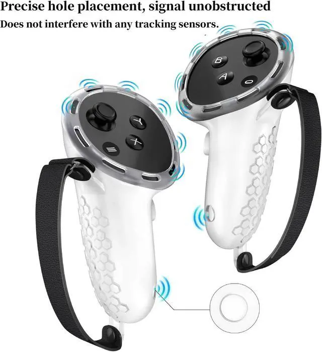 Alt view image 4 of 7 - SOVAWIN Silicone Protective Cover Shell Case 7 IN 1 For Meta Quest 3S VR Headset White