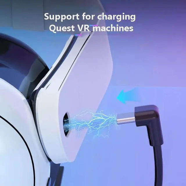 Alt view image 3 of 6 - SOVAWIN Multifunctional Charger station & Storage Stand for Meta Quest 3S/3/2 VR with RGB Lighting Effects - Adjustable Modes