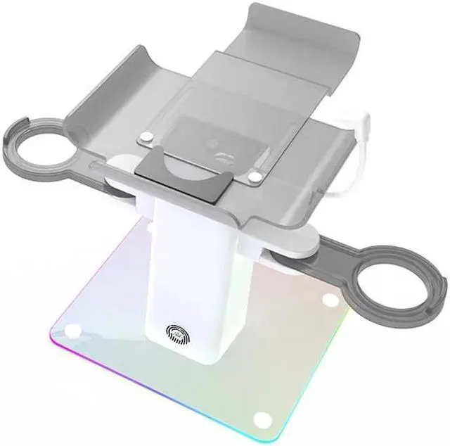 Alt view image 6 of 6 - SOVAWIN Multifunctional Charger station & Storage Stand for Meta Quest 3S/3/2 VR with RGB Lighting Effects - Adjustable Modes