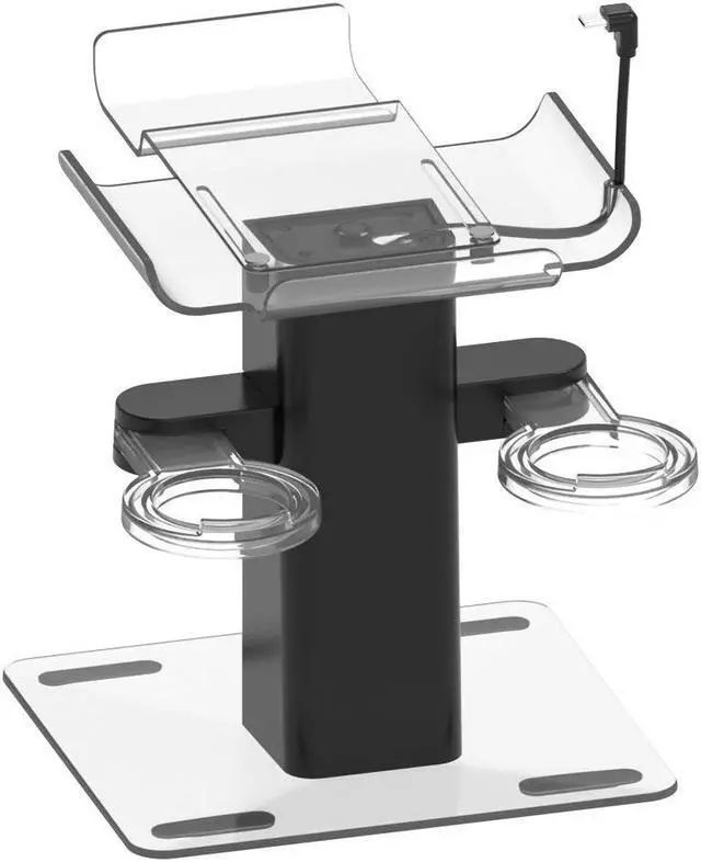 Alt view image 6 of 7 - SOVAWIN Multifunctional Charger station & Storage Stand for Meta Quest 3S/3/2 VR with RGB Lighting Effects - Adjustable Modes Black