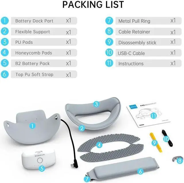 Alt view image 6 of 6 - BOBOVR P4S Battery Strap Compatible with PICO 4 Ultra And Ultra Enterprise Virtual Reality Headset Accessory