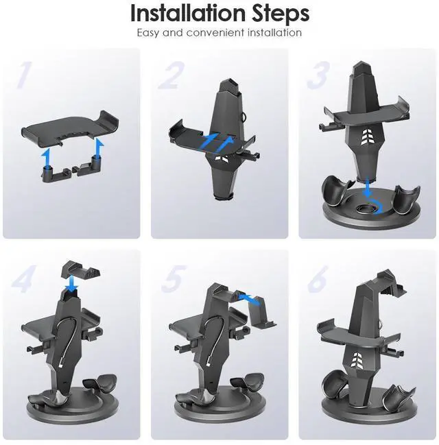 Alt view image 5 of 6 - SOVAWIN VR Charging Dock for Meta Oculus Quest 3S / Quest 3 Accessories Vertical Charge Stand Controller Holder VR Headset Display Base for Quest2