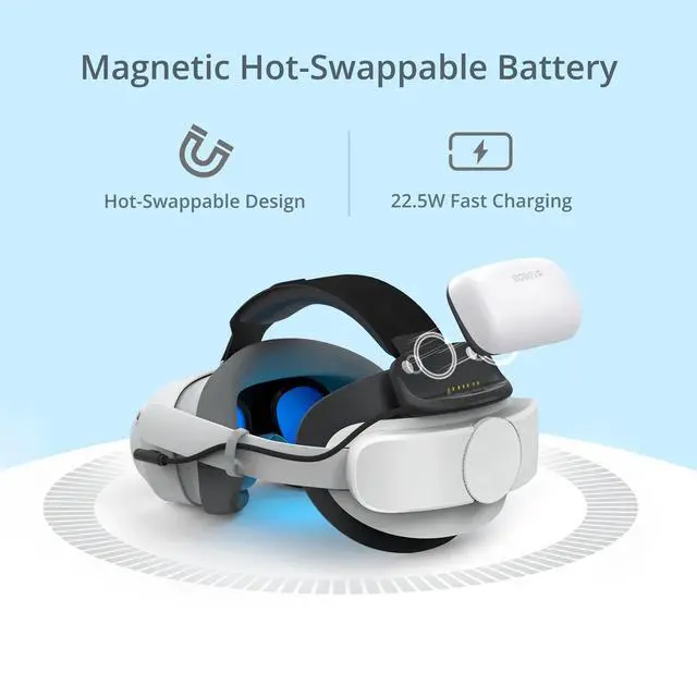 Alt view image 2 of 6 - BOBOVR P4U 10000mAh Battery Strap For PICO 4 Ultra and PICO 4 Ultra Enterprise with B100 Battery Battery-Indicator VR Accessory