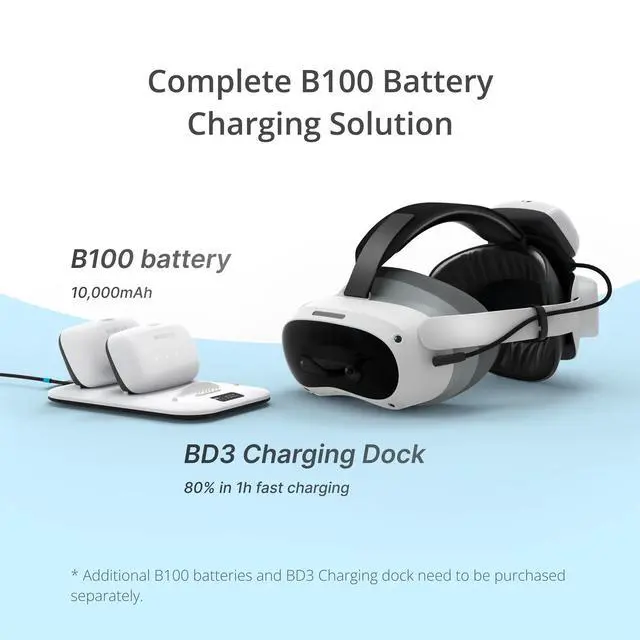 Alt view image 3 of 6 - BOBOVR P4U 10000mAh Battery Strap For PICO 4 Ultra and PICO 4 Ultra Enterprise with B100 Battery Battery-Indicator VR Accessory