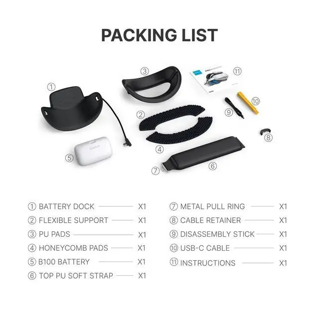 Alt view image 6 of 6 - BOBOVR P4U 10000mAh Battery Strap For PICO 4 Ultra and PICO 4 Ultra Enterprise with B100 Battery Battery-Indicator VR Accessory