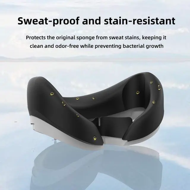 Alt view image 2 of 7 - For Silicone Face Cover VR Accessories - Compatible with PICO 4 and PICO 4 Ultra, Protective Face Cover Fits Comfortably, Waterproof- Black & Gray 2 in 1 set