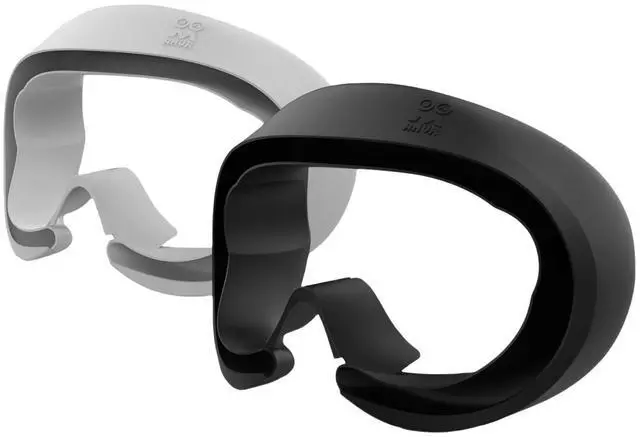 Alt view image 7 of 7 - For Silicone Face Cover VR Accessories - Compatible with PICO 4 and PICO 4 Ultra, Protective Face Cover Fits Comfortably, Waterproof- Black & Gray 2 in 1 set