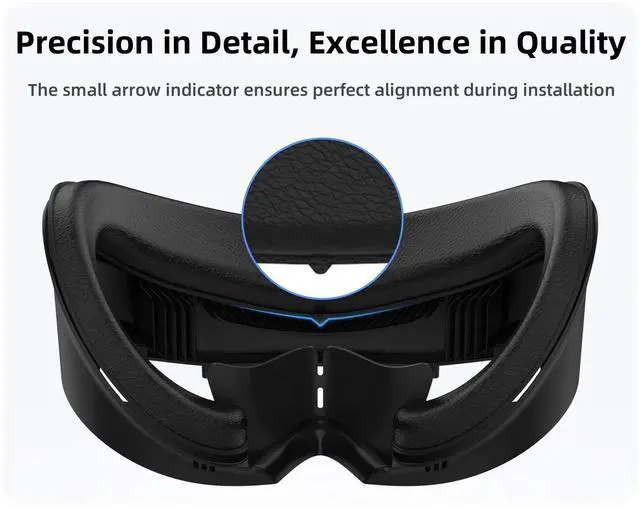 Alt view image 3 of 7 - For VR Face Interface Bracket Sponge Face Pad Replacement for Pico 4 / PICO 4 Ultra VR Headset Washable Sweat-Proof Leather Face Cover