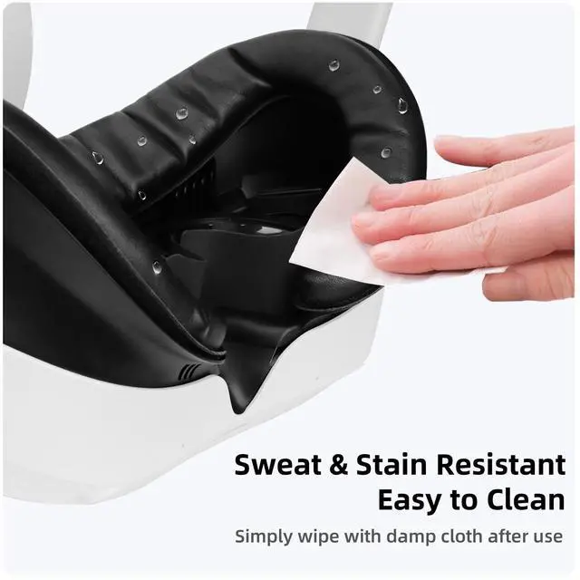 Alt view image 5 of 7 - For VR Face Interface Bracket Sponge Face Pad Replacement for Pico 4 / PICO 4 Ultra VR Headset Washable Sweat-Proof Leather Face Cover