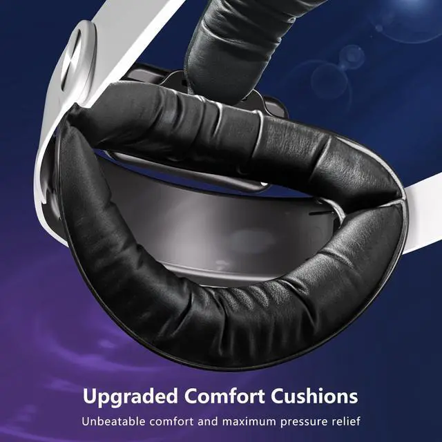 Alt view image 4 of 7 - SOVAWIN With 10000mAh Battery Comfort Head Strap for Meta Quest 3/Quest 3S Replacement of Elite Strap Enhanced Playtime and Support - VR Accessores