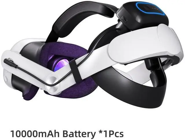 Alt view image 7 of 7 - SOVAWIN With 10000mAh Battery Comfort Head Strap for Meta Quest 3/Quest 3S Replacement of Elite Strap Enhanced Playtime and Support - VR Accessores