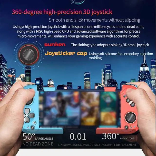 Alt view image 3 of 7 - Mocute 061 Wireless Gamepad Wireless Left Right Split Game Controller Bluetooth 4.2 Gaming Joystick for Android / iOS / PC, USB TYPE-C