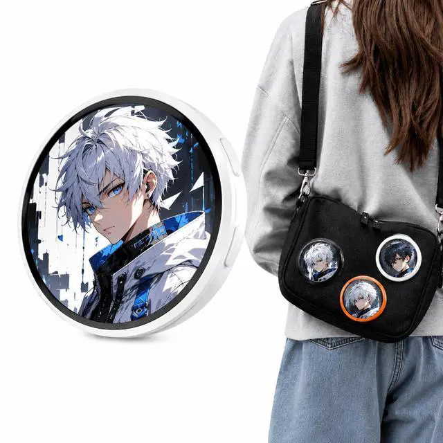 Main image of SOVAWIN - Smart Electronic Badge Generic 1.5 Inch Round Screen Bluetooth 5.4 Long Lasting BW03,Applicable to anime, anime merchandise, concerts, idol-related products White
