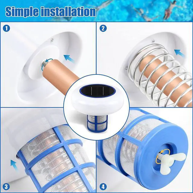 Alt view image 2 of 7 - SOVAWIN Spa Water Tools, Pool Accessories, Thickened 4.13 x 0.98 Inch Copper Anode, Up to 45, 000 Gallons Pool, Easy to Install and Perfectly Compatible, Ideal for Above Ground, In-Ground Pools