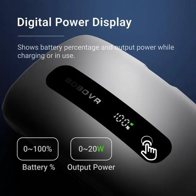 Alt view image 5 of 7 - BOBOVR BM60-1 - VR ONE Battery and Charging Dock Kit BOBOVR, 6500mAh, Magnetic Hot-Swap, for M3/M3 Pro+ BOBOVR Head Strap BM60-1