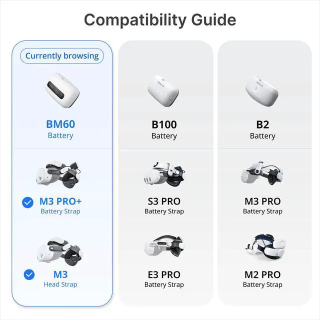 Alt view image 2 of 7 - BOBOVR BM60-1 - VR ONE Battery and Charging Dock Kit BOBOVR, 6500mAh, Magnetic Hot-Swap, for M3/M3 Pro+ BOBOVR Head Strap BM60-1