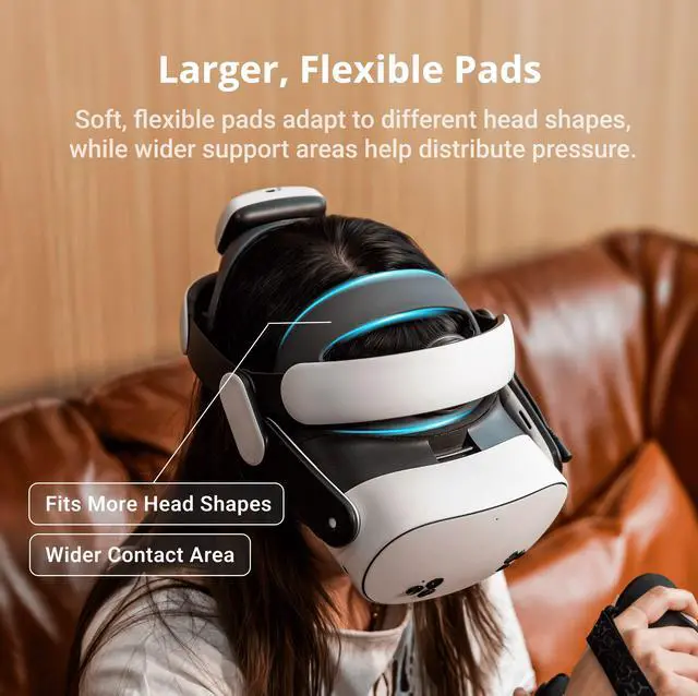 Alt view image 6 of 7 - BOBOVR M3PRO+ - VR Battery Head Strap for Meta Quest 3/3S, Dual-Mode, 6500mAh Hot-Swappable Battery