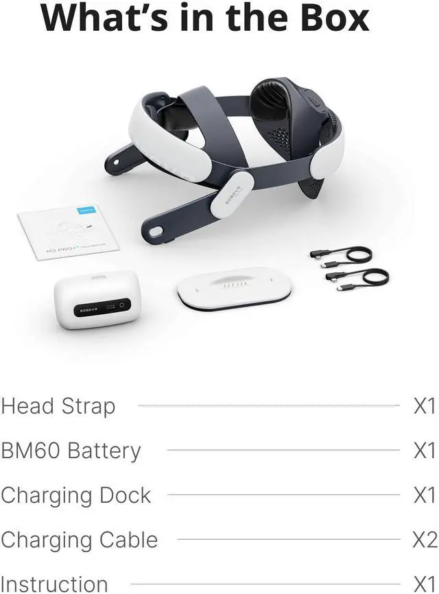 Alt view image 7 of 7 - BOBOVR M3PRO+ - VR Battery Head Strap for Meta Quest 3/3S, Dual-Mode, 6500mAh Hot-Swappable Battery