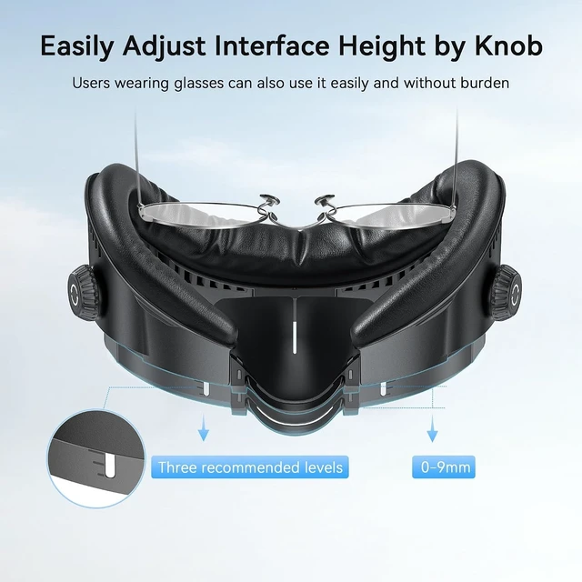 Alt view image 6 of 7 - AMVR FC4M Facial Interface with 2 Magnetic Replacement Cushions for Meta Quest 3, VR Accessories