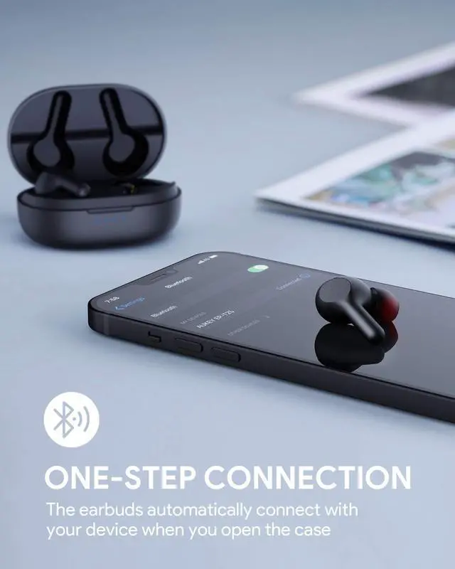 Alt view image 5 of 8 - AUKEY True Wireless Earbuds Hi-Fi Stereo Bluetooth 5.0 Headphones 25-Hour Playtime IPX5 Waterproof Earphones with USB-C Quick Charging Case for iPhone and Android Black EP-T25