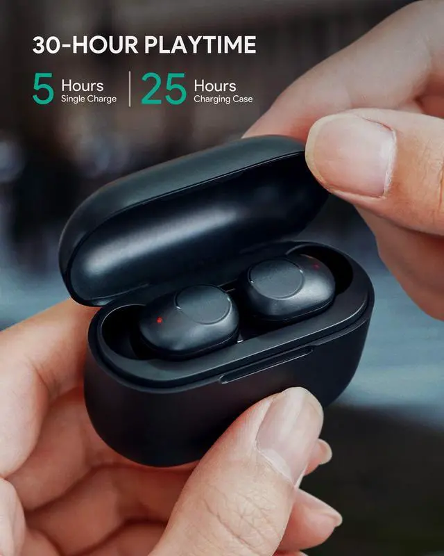Alt view image 5 of 7 - AUKEY True Wireless Stereo Earbuds Bluetooth 5.0 Earphones with Wireless and USB C Charging Case In-Ear 30H Playtime IPX5 Water Resistance Low Latency Earphones for iPhone Android Black EP-T31