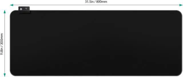 Alt view image 6 of 7 - AUKEY RGB Gaming Mouse Pad Large (31.5×11.8×0.15in) Thick   Extended LED Mousepad with Customizable 16.8 Million Colors, 10 Preset Lights, Spill-Resistant Smooth Surface KM-P6