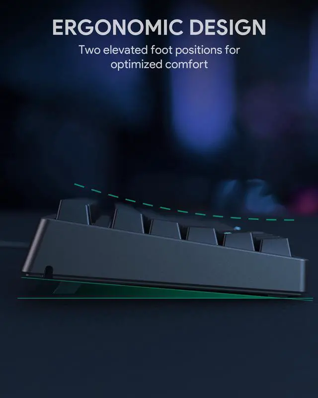 Alt view image 4 of 7 - AUKEY TKL Mechanical Gaming Keyboard with RGB and Red Switches, 87-Key Wired Keyboard with Anti-Ghosting & Gaming Software for PC and Mac KM-G14