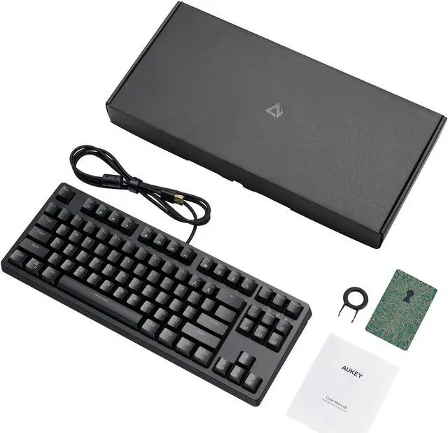 Alt view image 3 of 7 - AUKEY TKL Mechanical Gaming Keyboard with RGB and Red Switches, 87-Key Wired Keyboard with Anti-Ghosting & Gaming Software for PC and Mac KM-G14