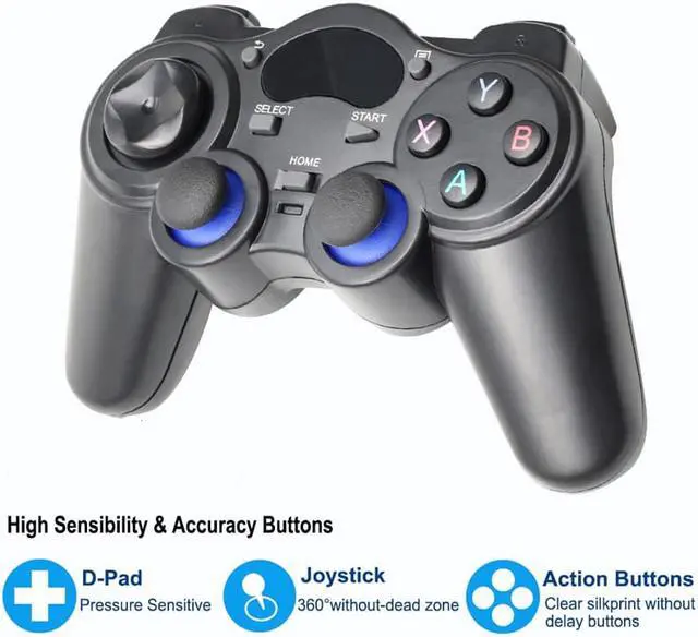 Alt view image 5 of 5 - 2.4 G Controller Gamepad Android Wireless Joystick Joypad with OTG Converter For PS3/Smart Phone For Tablet PC Smart TV Box Red