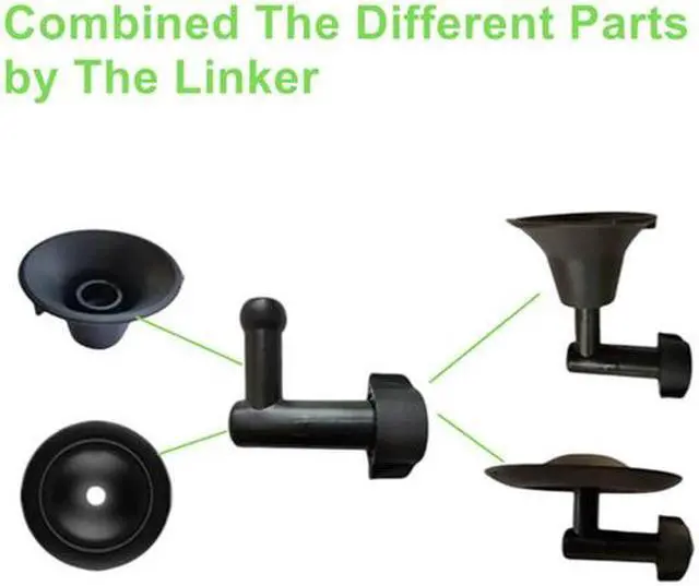 Alt view image 6 of 6 - KOOYORK Toilet Plunger for Bathroom, Heavy Duty Drain Clog Remover, Stainless Steel Air Drain Drain Snake Dredge, High Pressure Toilet Auger for Shower, Sink, Bathtub, Clogged Pipe