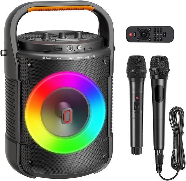 Main image of JYX Karaoke Machine with 2 Microphones, Singing Machine Home Karaoke System, Bluetooth Speaker with RGB Light for Birthday Christmas Gift