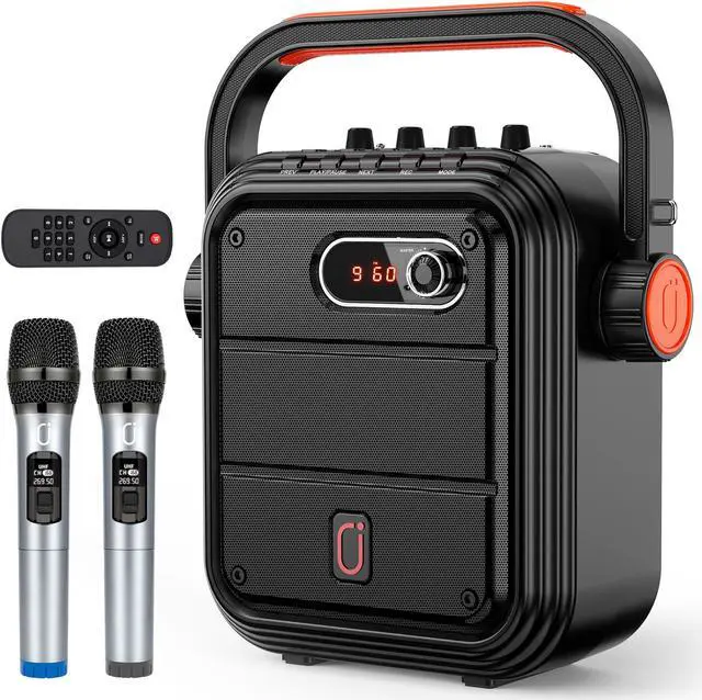 Main image of JYX Karaoke Machine with 2 Wireless Microphones, Bluetooth Speaker with FM Radio, Karaoke Speaker PA System for Adult and Kids