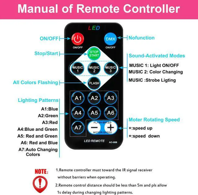 Alt view image 2 of 7 - JYX Disco Ball Party Strobe RGB Lights Sound Activated Karaoke Disco Lights with Remote Control for Party Club Bar Karaoke Holiday Dance Christmas Birthday Home Decoration