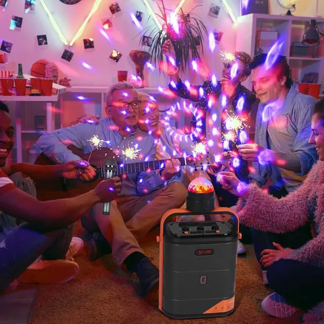 Alt view image 3 of 7 - JYX Disco Ball Party Strobe RGB Lights Sound Activated Karaoke Disco Lights with Remote Control for Party Club Bar Karaoke Holiday Dance Christmas Birthday Home Decoration